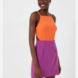 French Connection Women's Whisper Colorblocked Cutout Dress Size 6 Retail $148